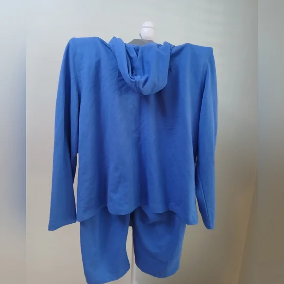 Kim Rogers 2 Pc Vintage Zip Hoodie Embroidered Floral Pant Suit - Picture 2 of 4